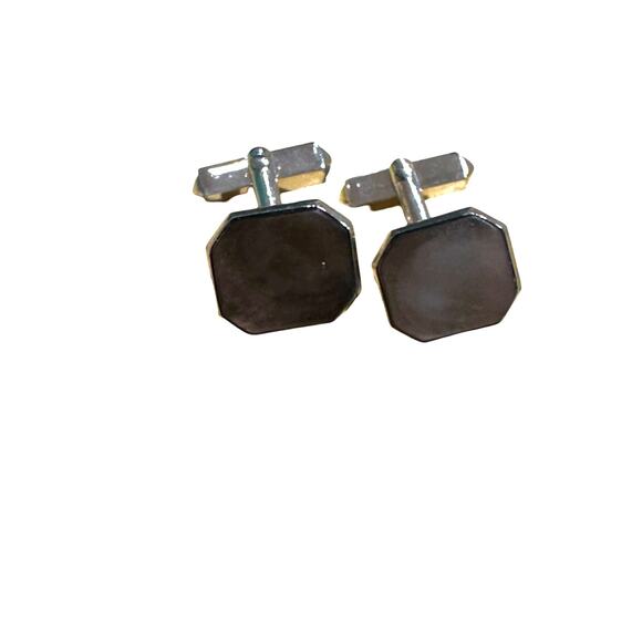 Vintage Grey Mother of Pearl Cuff Links from Swank - Picture 2 of 7